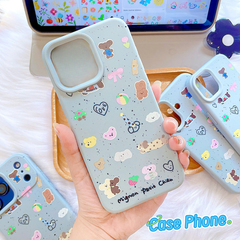 ** Ốp iPhone 12/12 Pro dẻo xanh nhiều thú Mignon Petit Chien
