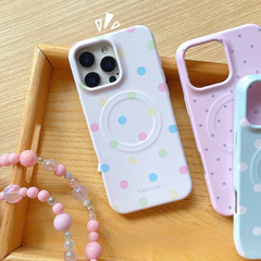 ** Ốp iPhone 15 Pro Max lưng cứng magsafe họa tiết chấm bi