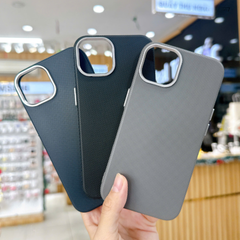 ** Ốp iPhone 11 Pro Max vân sần trơn camera bạc