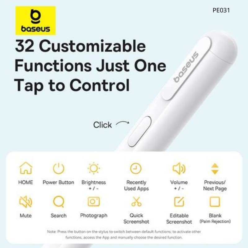 [C] ** Bút cảm ứng Baseus Smooth Writing 3 wire charing stylus Active Wireless + Cable C