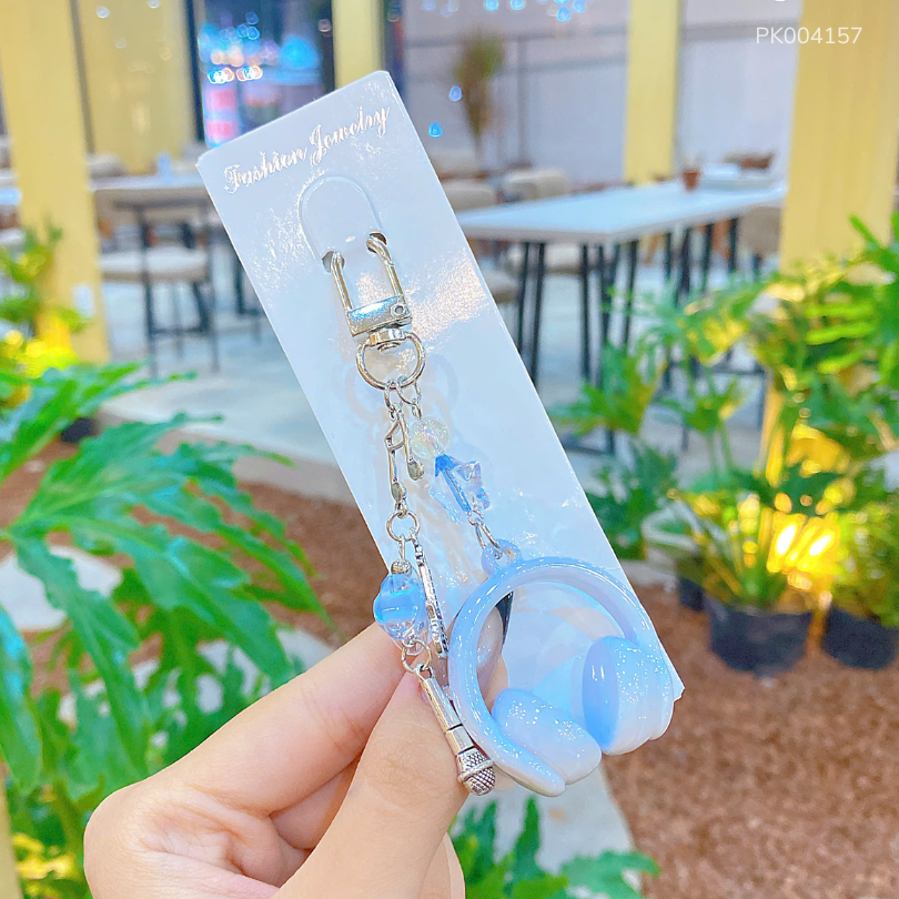 ** Móc khóa ngôi sao chuỗi hạt headphone