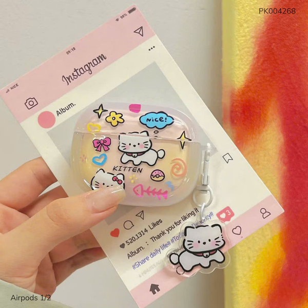 ** Case Airpods 1/2 dẻo mèo Kitten