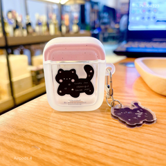 Case Airpods 4 dẻo mèo đeo nắp hồng Cheerful