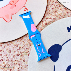 ** Dây Aw silicon nơ tím cún trắng 38/40/41