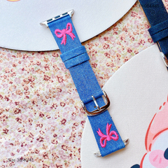 ** Dây Aw giả da nơ hồng 38/40/41