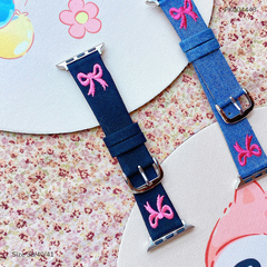 ** Dây Aw giả da nơ hồng 38/40/41