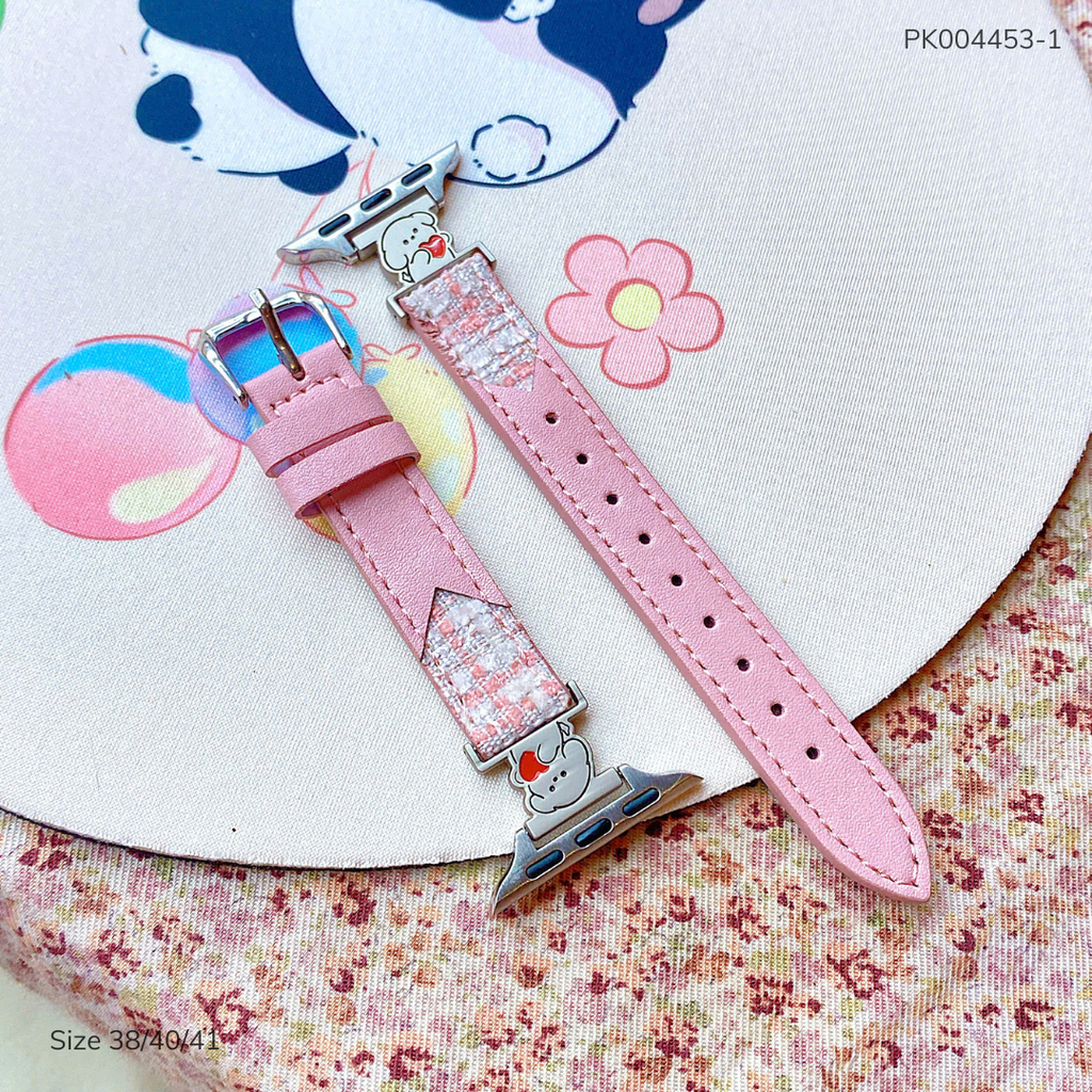 ** Dây Aw giả da cún ôm tim đỏ 38/40/41 (bản nhỏ)