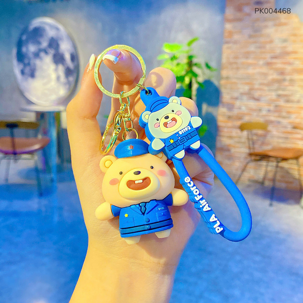 ** Móc khóa chuột quân đội xanh dương