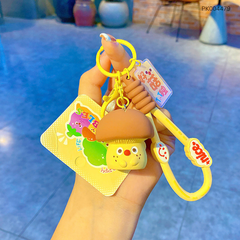 ** Móc khóa nấm nâu biểu cảm