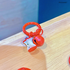 ** Móc khóa mini vòng đỏ quả táo trái tim/cắn dở