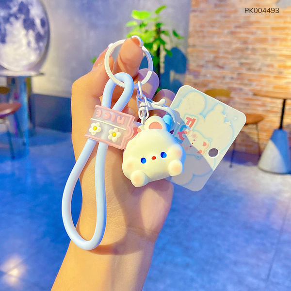 ** Móc khóa thỏ trắng