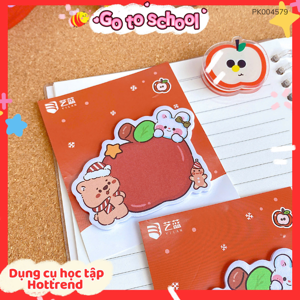 ** Giấy note táo đỏ và gấu 30 tờ