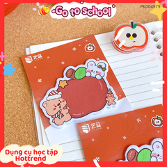 ** Giấy note táo đỏ và gấu 30 tờ