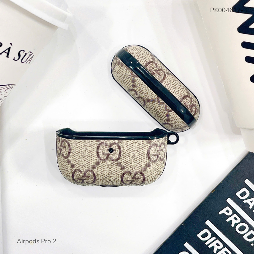** Case Airpods Pro 2 vân da thương hiệu