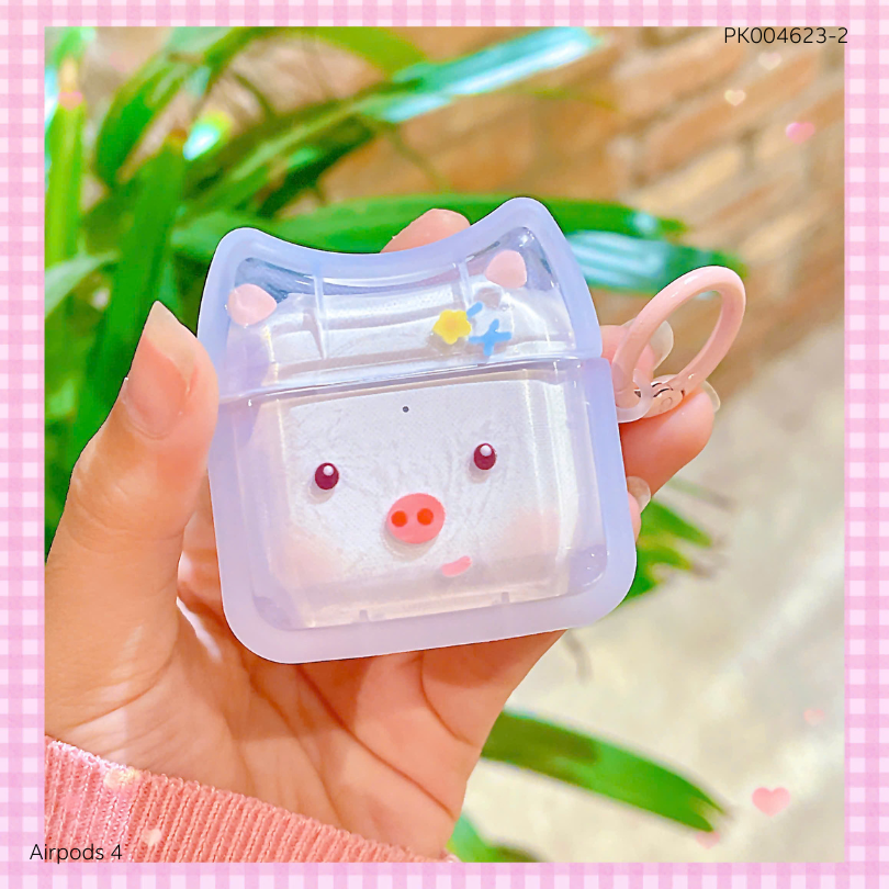 ** Case Airpods 4 nhựa dẻo tai mèo nhiều hình
