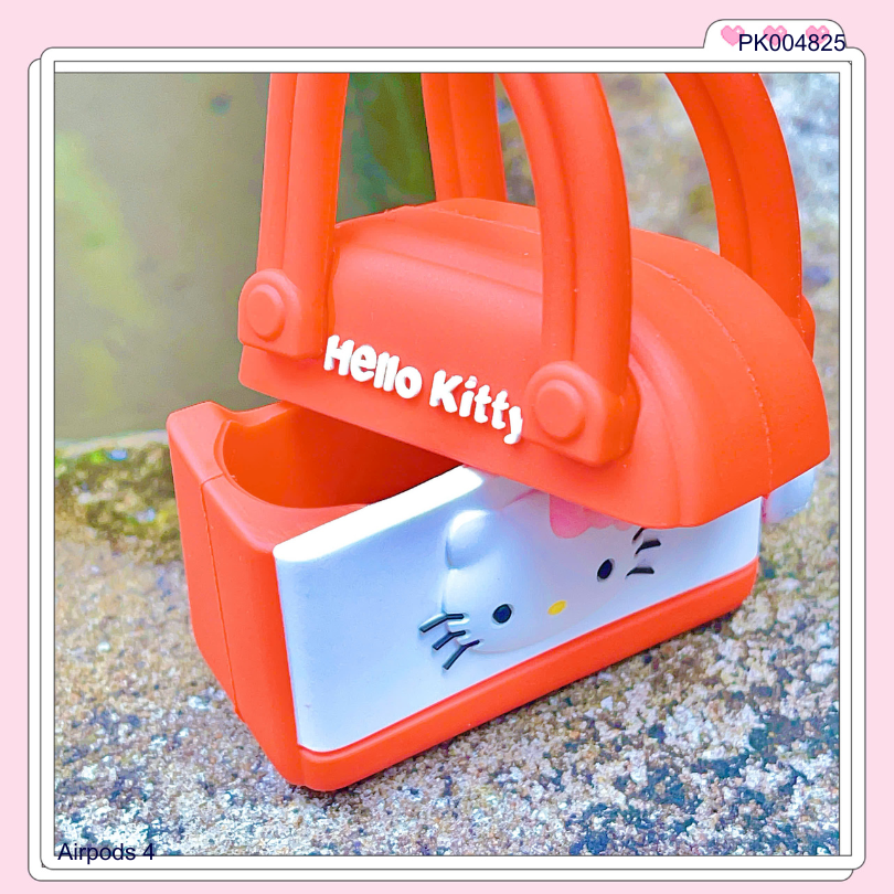 ** Case Airpods 4 dẻo túi xách Kitty đỏ