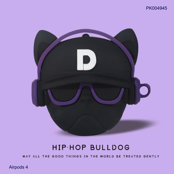 ** Case Airpods 4 dẻo Bull Hiphop tím