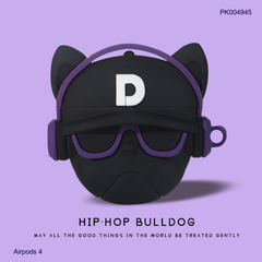 ** Case Airpods 4 dẻo Bull Hiphop tím
