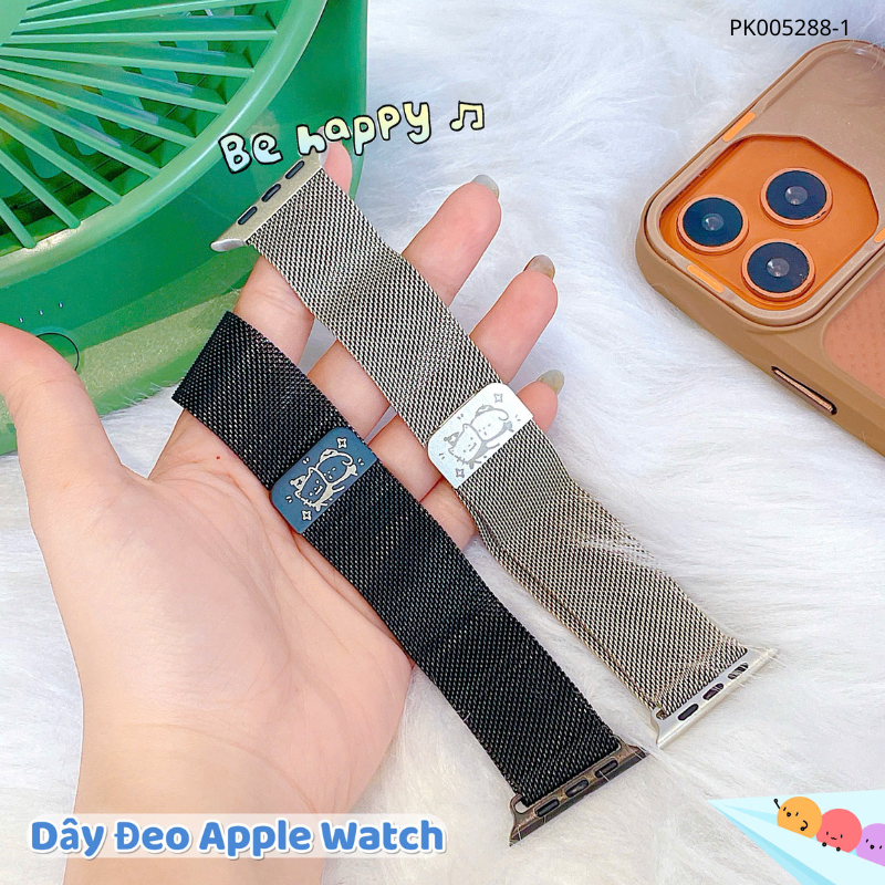 ** Dây Apple Watch kim loại khắc hình size 38/40/41