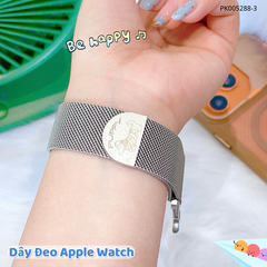 ** Dây Apple Watch kim loại khắc hình size 38/40/41