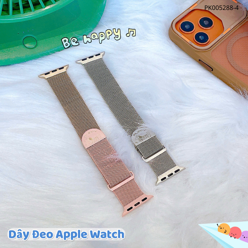 ** Dây Apple Watch kim loại khắc hình size 38/40/41