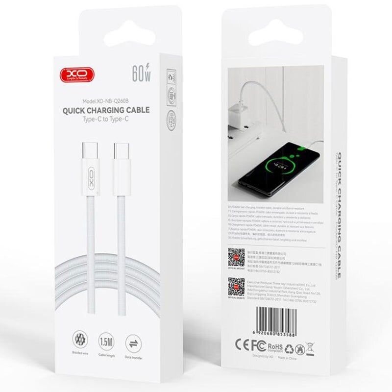 [C] Cáp Type C to Type C XO NB Q190B 2m 60W