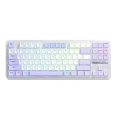 ** Bàn phím cơ có dây Aula Aula F87 Tím trắng, Blue Switch