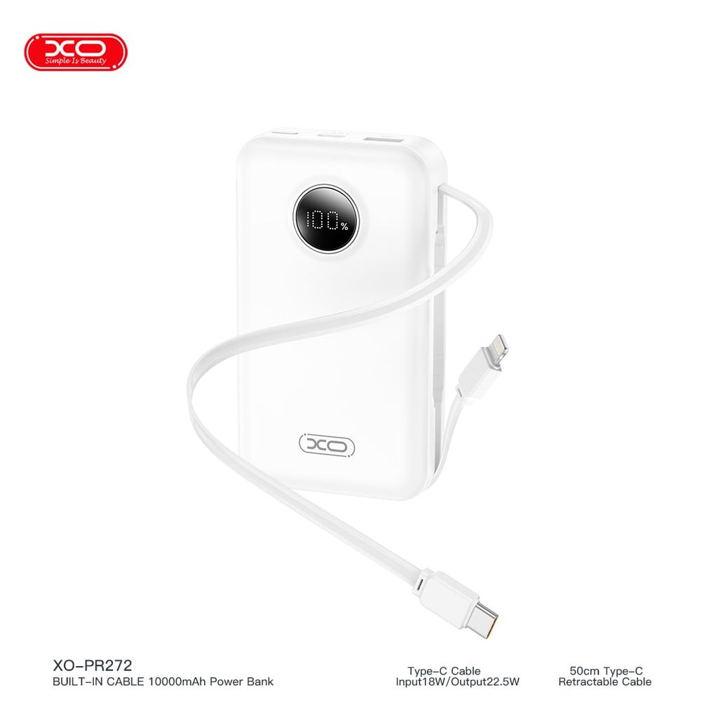 PDP XO PR272 10.000mAh 22.5W Cáp C