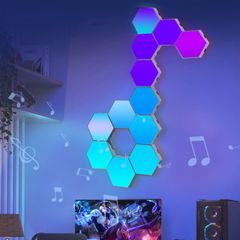 ** Bộ 3 đèn Led RGB tổ ong có APP