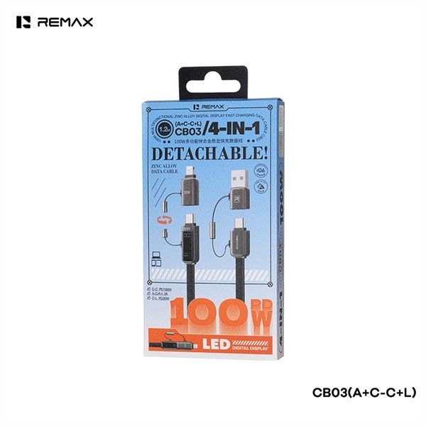 [C] Cáp 4 in 1 Remax CB03 100W 1.2m