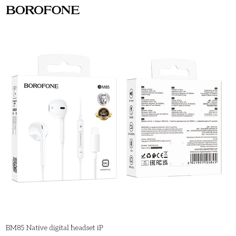 Tai nghe dây Borofone BM85