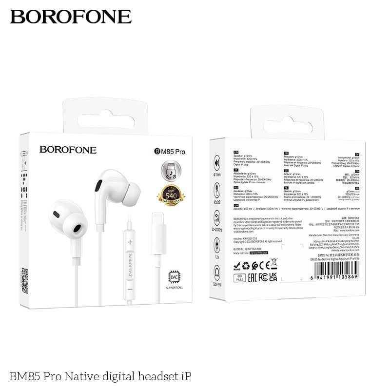 Tai nghe dây Borofone BM85 Pro cổng IP