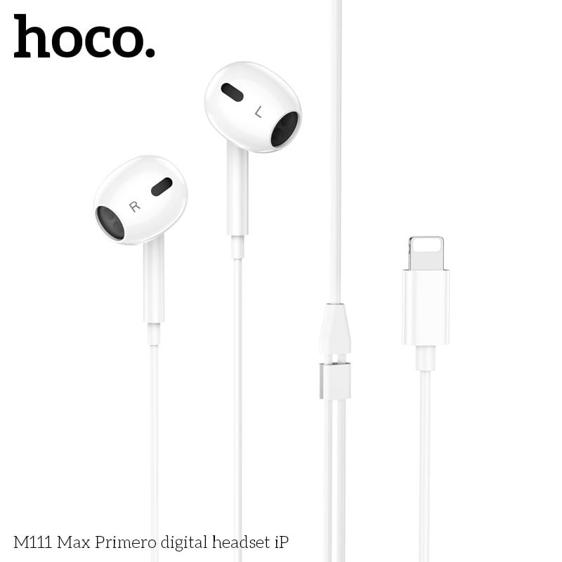 [C] Tai nghe dây Hoco M111 Max cổng Lightning