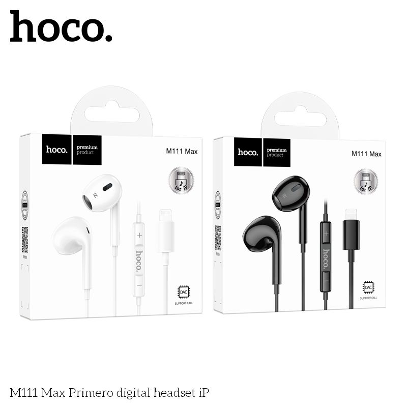 [C] Tai nghe dây Hoco M111 Max cổng Lightning