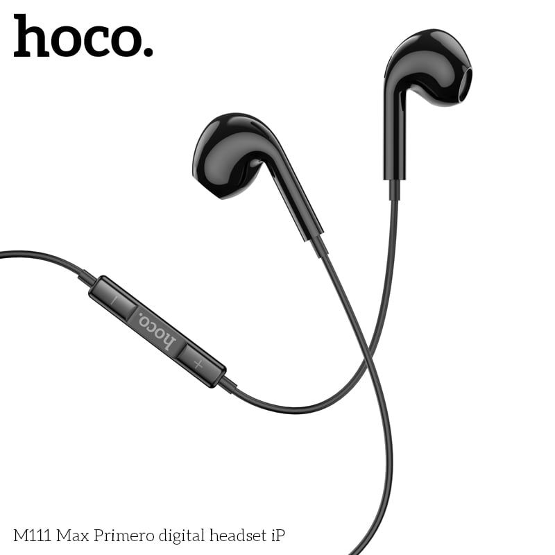 [C] Tai nghe dây Hoco M111 Max cổng Lightning