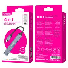 Hub chuyển Type C sang 3U2.0 1U3.0 Kaku 752