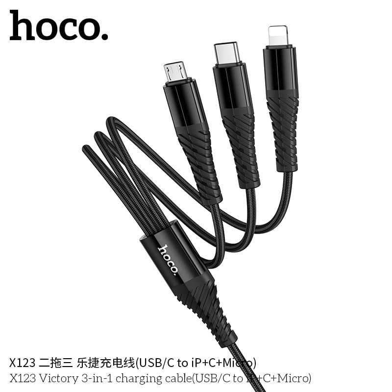 Cáp 3 in 1 Hoco X123