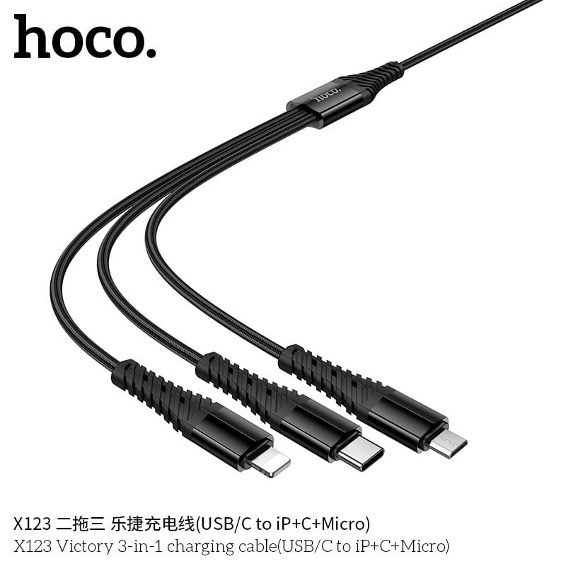 Cáp 3 in 1 Hoco X123