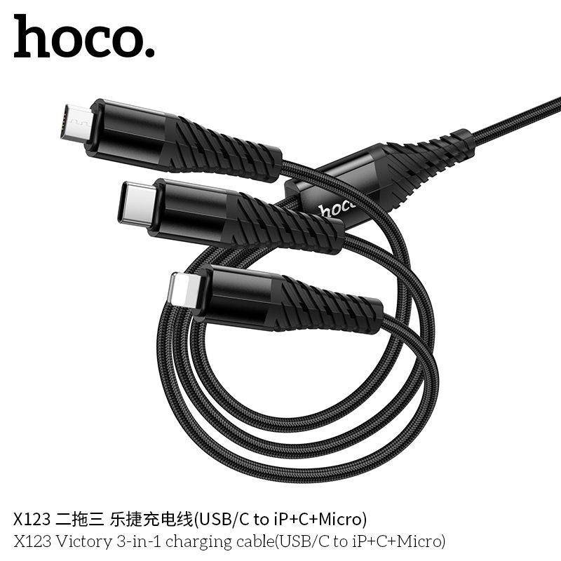 Cáp 3 in 1 Hoco X123
