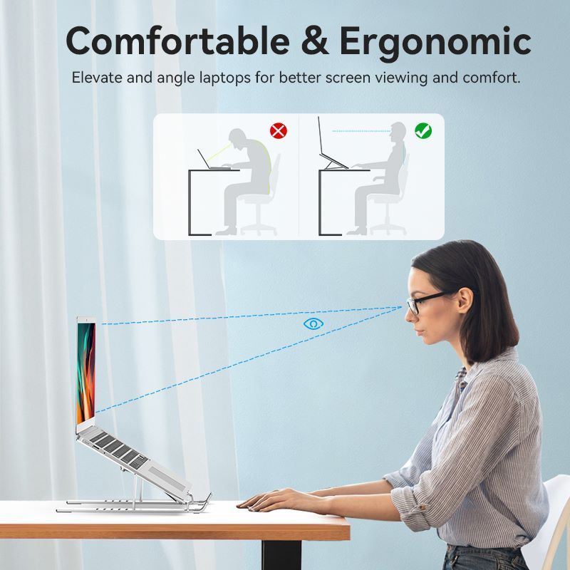 ** Giá đỡ Laptop Vention Silver