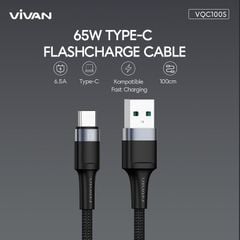 Cáp Type C Vivan VQC100S