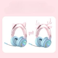 ** Headphone Bluetooth T25 tai mèo có Led