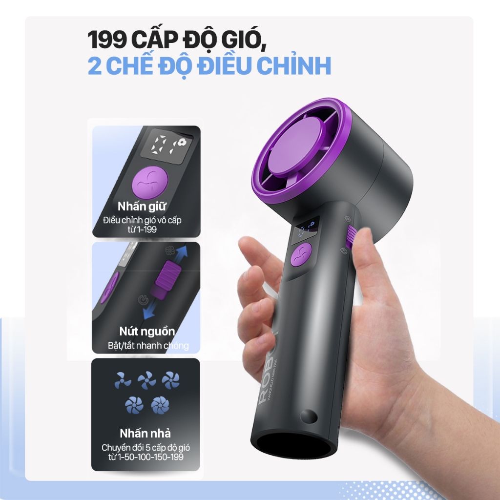 [C] ** Quạt cầm tay Robot RT-HF02