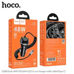 Sạc xe hơi Hoco Z58B 1U 48W kèm cáp C