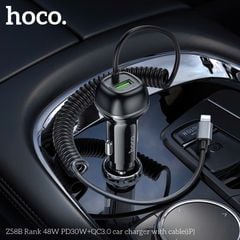 Sạc xe hơi Hoco Z58B 1U 48W kèm cáp IP
