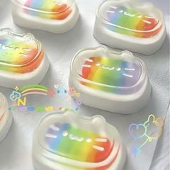** Đồ chơi Squishy Kitty cầu vồng