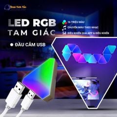 ** Bộ 8 đèn Led RGB tam giác có APP