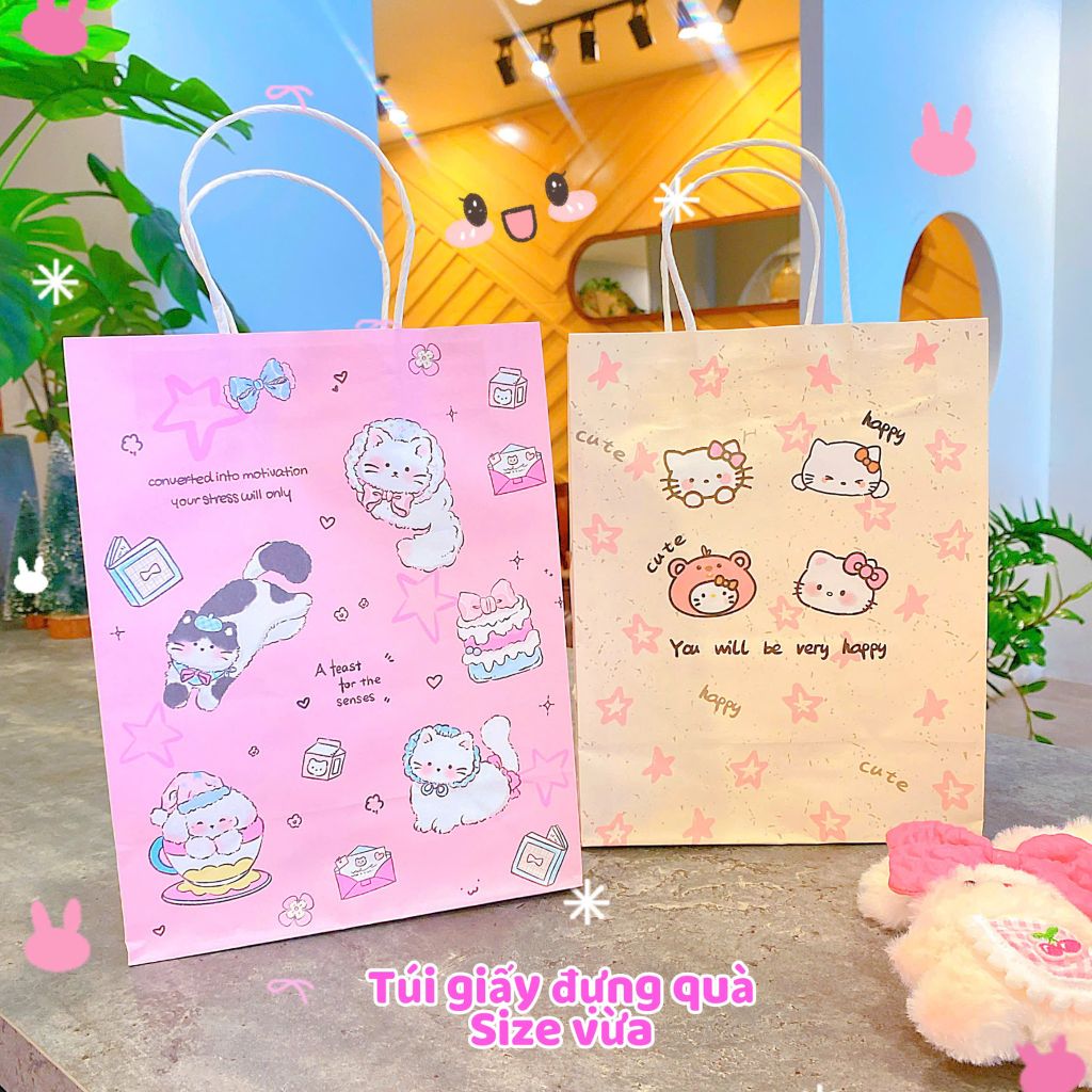 ** Túi giấy size lớn nhiều hình