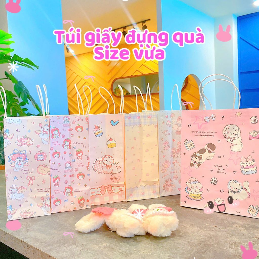 ** Túi giấy size lớn nhiều hình