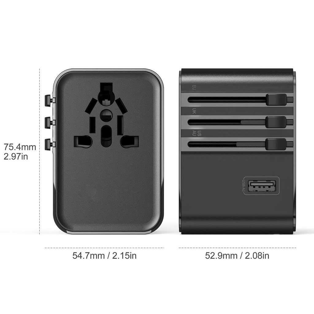 ** Cóc sạc du lịch Wiwu UA006 1U 3C 45W